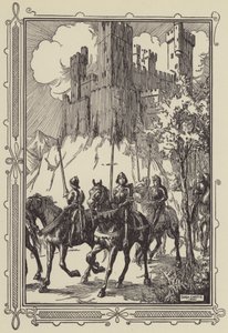Sir Galahad ved klosteret av Dora Curtis