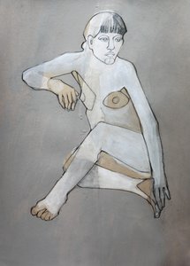 Et ettertenksomt, abstrakt nakenbilde av Doris Schmitz