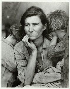 Portrett av Florence Owens Thompson Migrant mor, 1936 (original tittel)