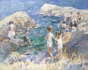 På steinene (olje på lerret) av Dorothea Sharp