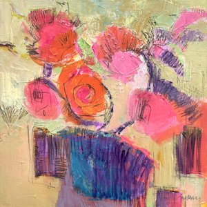 Levende, abstrakte blomster