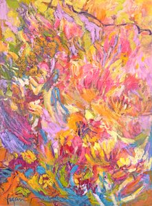 Levende, abstrakte blomster av Dorothy Fagan