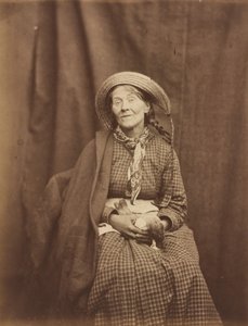 Kvinne som holder en død fugl, Surrey County Asylum av Dr. Hugh Welch Diamond