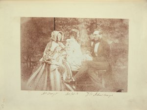 Et gruppeportrett med Mr. og Mrs. Adair Craigie, Mrs. James Brewster og Sir David Brewster
