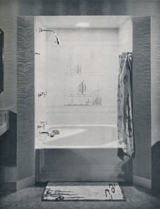 Nytt fire fots kvadratisk Neo-Angle Bath, 1935 av Drix Duryea
