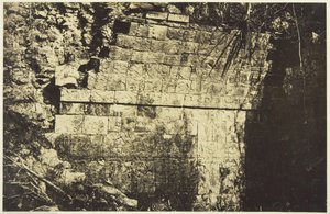 Sirkuspalasset i Chichen-Itza, interiør i et rom, 1859.
