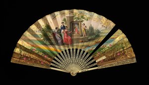 Fan, fransk, 1820-30.
