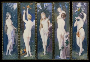 The Five Senses (gouache på elfenben) av Dubois Dubois