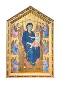 Madonna og Child tronet med engler av Duccio di Buoninsegna
