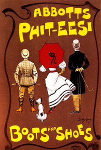 Abbotts Phit-Eesi støvler og sko, c1887-1922 av Dudley Hardy