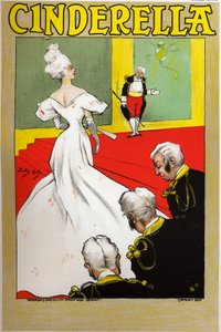 Litteratur. Eventyr. Askepott. Plakat av Dudley Hardy for et show i London, England, ca. 1890 (plakat) av Dudley Hardy