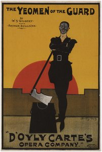 Plakat for operen The Yeomen of the Guard av Gilbert og Sullivan, 1897