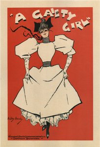 Plakat for den musikalske komedien A Gaiety Girl av Sidney Jones, 1895