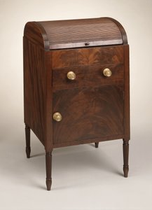 Tambour sminkebord, 1795-1810 (mahogni og tulipanpoppel) av Duncan Phyfe