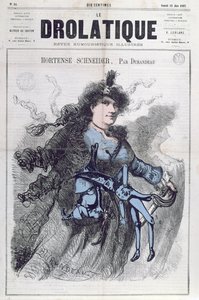Karikatur av Hortense Schneider (1833-1920) fra forsiden av 