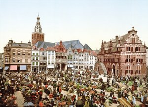 Grote Markt, Nijmegen, Holland, pub.c. 1900