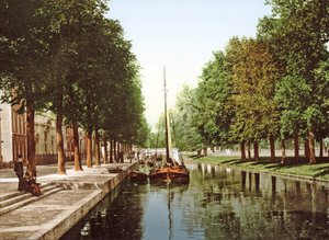 Seilflåte på Princess Canal i Haag, 1890-1900