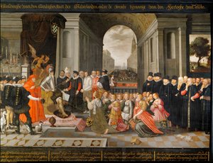 Allegori om hertugen av Albas terrorvelde under den nederlandske uavhengighetskrigen av Dutch School