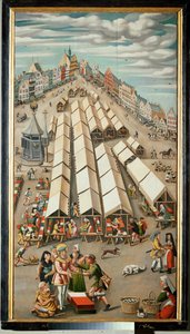 Klutmarked i #39;s-Hertogenbosch, Nederland av Dutch School