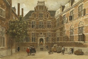 Gårdsplassen til East Indies House, Amsterdam av Dutch School