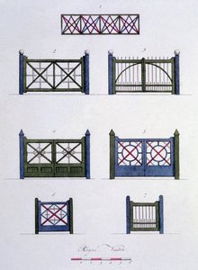 Design fra Magazine of Garden Gems av G. van Laar, utgitt 1802 av Dutch School