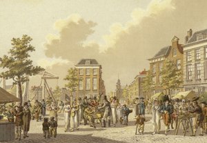Blomstermarked, Rotterdam, 1807 av Dutch School