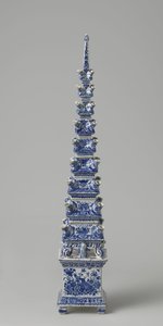 Blomsterpyramide, ca. 1710-20 (fajanse) av Dutch School