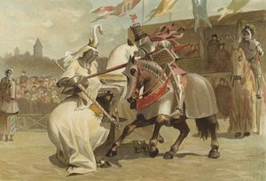 Jousting, 1400-tallet av Dutch School