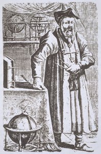 Portrett av William Postel (1510-81), fra hans De Universitate, Leyden, 1643, illustrert i History of Magic, utgitt sent på 1800-tallet av Dutch School