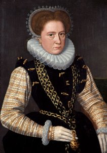 Portrett av en dame i spansk drakt, ca. 1585 av Dutch School