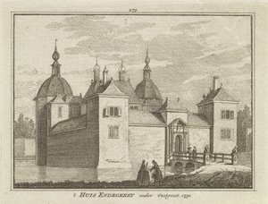 Utsikt over Endegeest Castle, Oegstgeest, Nederland av Dutch School