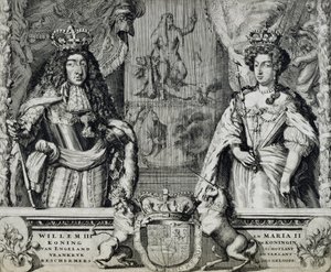 Vilhelm III (1650-1702) og Maria II (1662-94), ca. 1688-94 av Dutch School