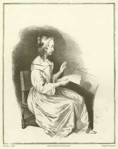 Kvinne leser et brev av Dutch School