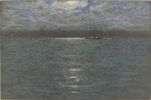 Night: A Harbor, 1894 (pastell på brunt papir)