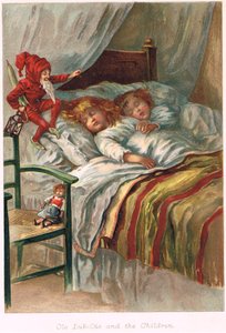Ole-Luk-Oie i en utgave av Eventyr av Hans Christian Andersen, ca. 1900 av E.S. Hardy