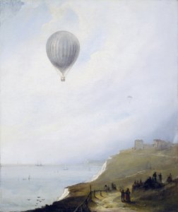 Ballong over klippene, Dover, 1840 av E.W. Cocks