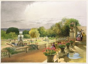 The Parterre, Harewood House nær Leeds, pub. av Thomas McLean