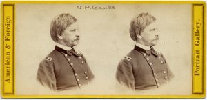 Nathaniel Prentice Banks (1816–94), amerikansk politiker og unionshærgeneral (stereofoto)