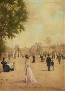 Tuileries Gardens, etter 1883 av E. Baré