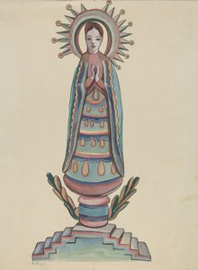 New Mexico, "Bulto", polykrom trefigur