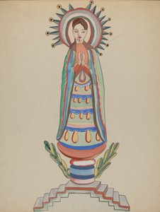 New Mexico, "Bulto", polykrom trefigur