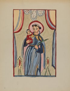 Panel fra Altar Piece of San Antonio, ca. 1936. av E. Boyd