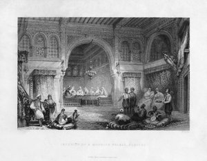 Interiør av et maurisk palass, Alger, Algerie, 1839