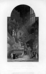 Interiør i Burgos-katedralen, 1800-tallet.