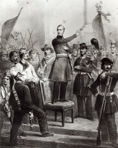 Alphonse de Lamartine ved rådhuset av E. Charpentier