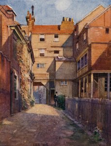 Eton: The Old Christopher Yard (litho-farge)