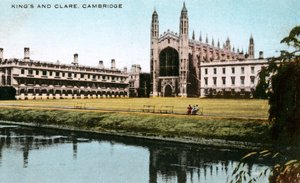 Kings and Clare Colleges, Cambridge, Cambridgeshire, tidlig på 1900-tallet. av E. Dennis