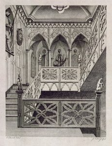 Trapp ved Strawberry Hill, gravert av J. Newton, fra 