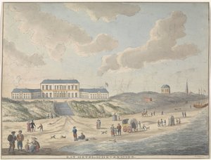 Dårlig hotell i Scheveningen Flaggermushotell i Scheveningen (tittel på objekt) av E. Huygens