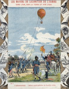 Baloon built by French engineer Jean Marie Joseph (Jean-Marie-Joseph) Coutelle (1748-1835) for the French Revolutionary armies to spy on their enemies